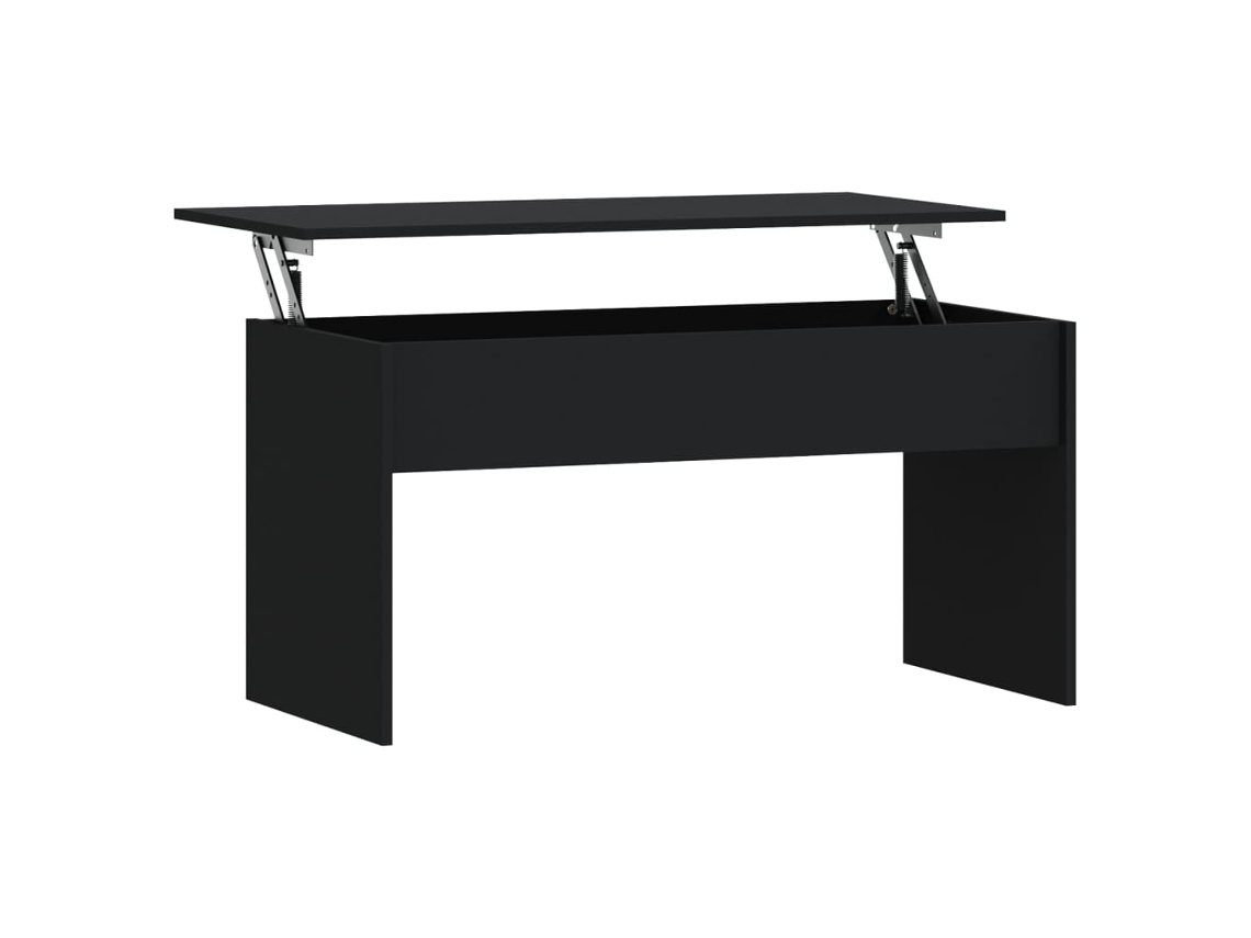 Coffee Table, Coffee Tables Vidaxl Preto Madeira Processada (102 X 55 X 52.5 Cm)