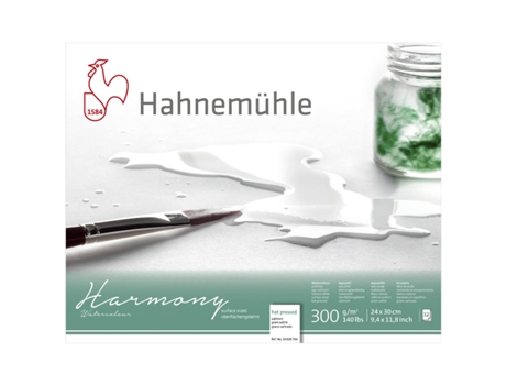 Bloco Aguarela Harmony 300Gr Grão Satinado 12Fls 24X30