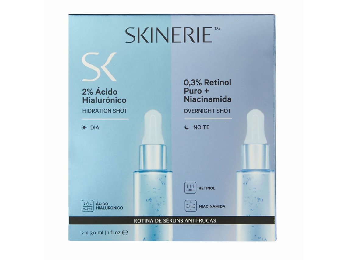 Coffret Sérum Ácido Hialurónico e Retinol SKINERIE