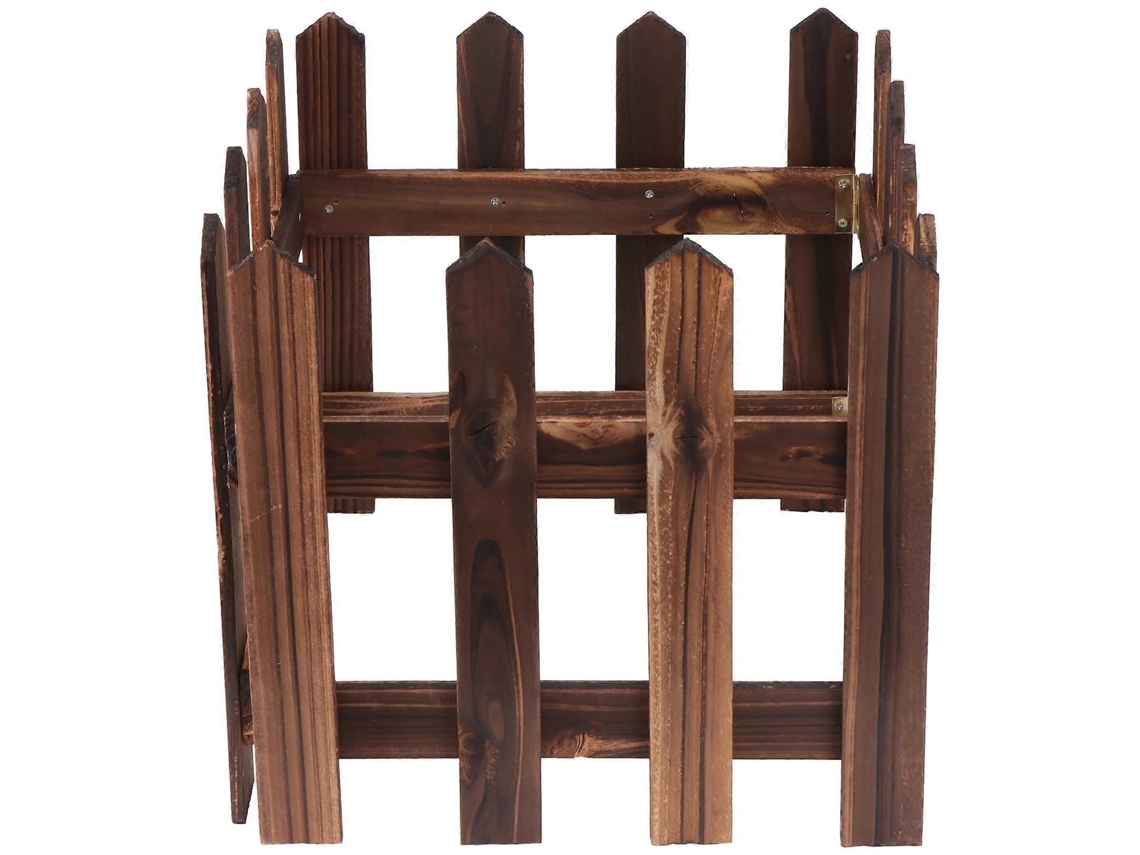 Cerca Decorativa De Madeira De 1,2 M, Miniatura, Casa, Jardim, Árvore De Natal, Decoração Para Festa De Casamento Olysi Shop (carbonizada)