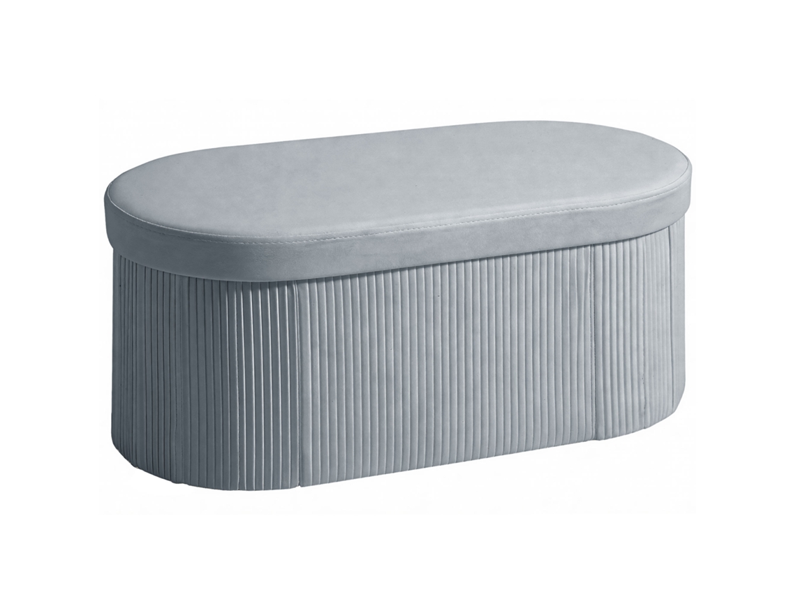 Banco com Assento e Compartimento, Estofado em Veludo 76x38x35cm BTFORUS