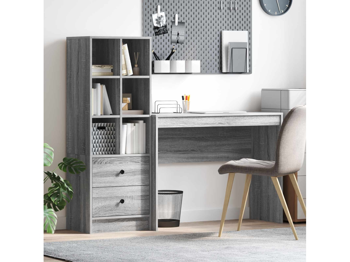Vidaxl Mesa Cinza Sonoma 145,5 X 40 X 127 Cm 2 Unid.