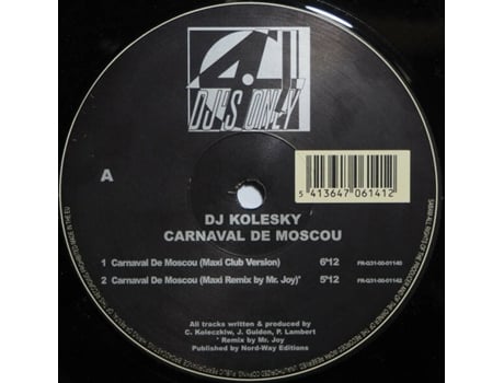 Vinil Carnaval De Moscou 4 Djs Only