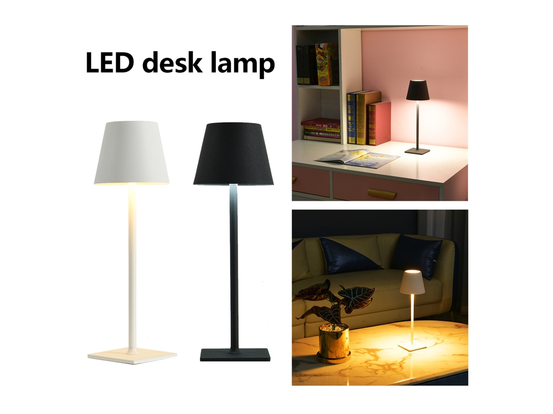 Lâmpada de Mesa Decorativa Recarregável com Ajuste de Brilho Led 4000mah Branca