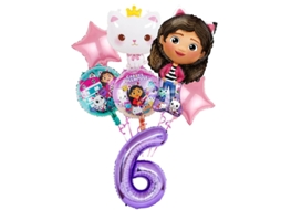 Decoração Para Festa De Aniversário Da Gabby Dollhouse, Gatinho Rosa Gabby, Copo De Papel, Prato, Guardanapos, Balão, Cenário, Chá De Bebê, Acessórios