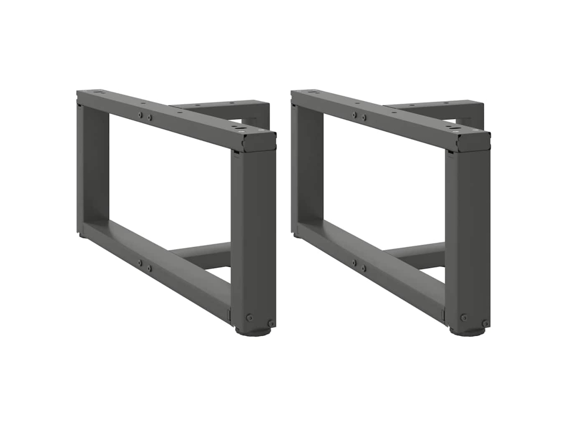 Vidaxl Pés Para Mesa De Centro Em Forma De T, 2 Peças, Antracite, 70x25x(30-31) Cm, Aço