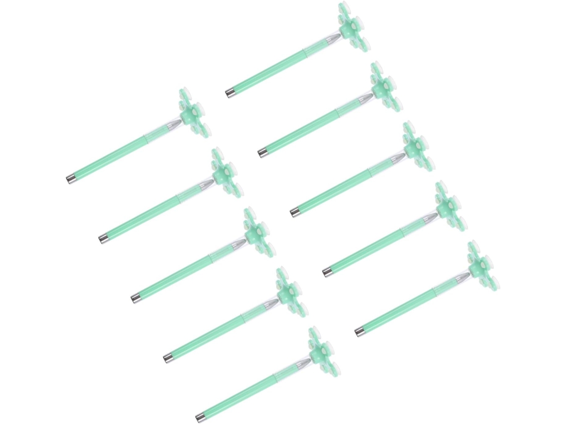 Caneta Gel Verde, Pacote Com 10 Unidades, Feita De Plástico Suporte