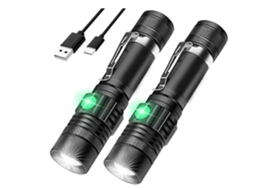 Tochas Lanterna Potente Led Tochas Recarregáveis Usb Para Acampar Pacote Com 2 Preto Yunzii
