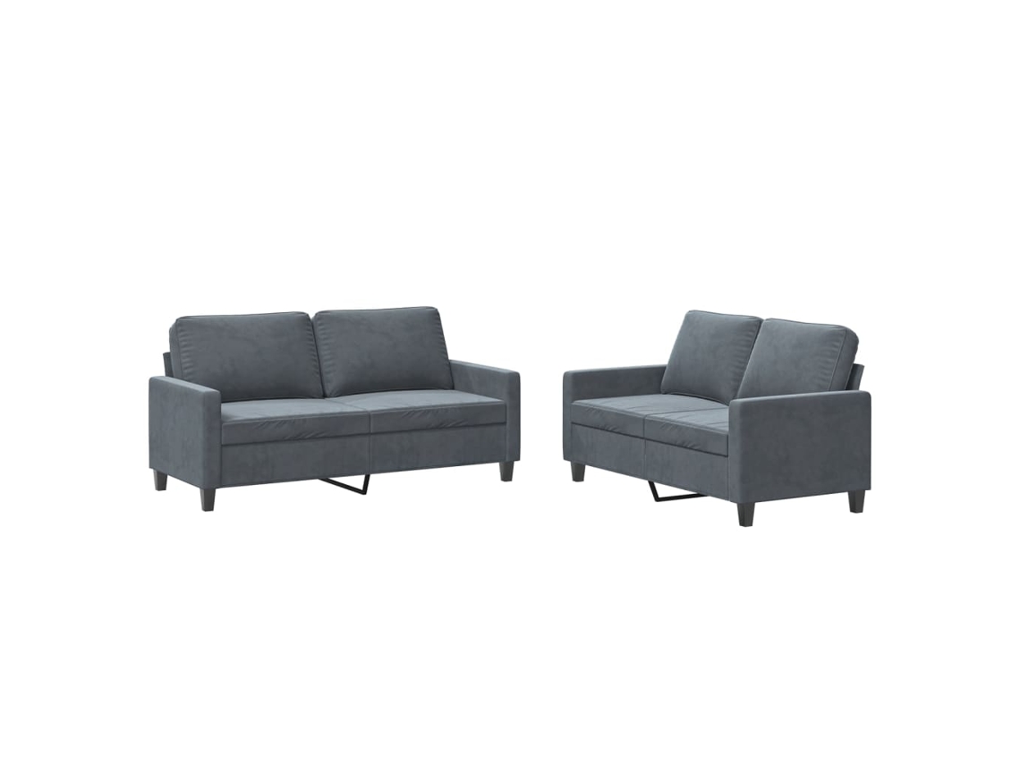 Sofa Set, Sofa Sets Vidaxl Cinzeto Veludo (n/a)