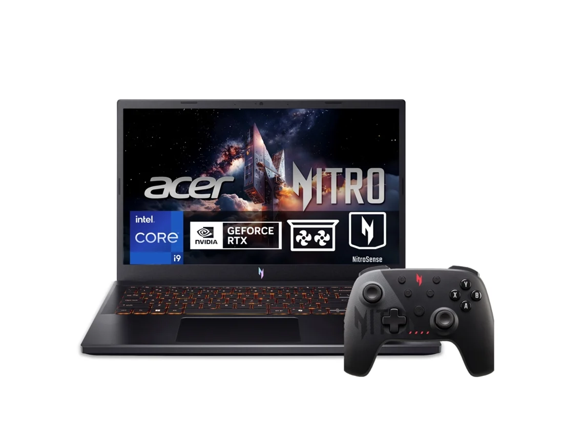 Portátil Gaming ACER Nitro V 15 (Outlet Caixa Aberta - Intel Core i9-13900H - NVIDIA GeForce RTX 5060 - RAM: 32 GB - 1 TB SSD - 15.6'') + Comando