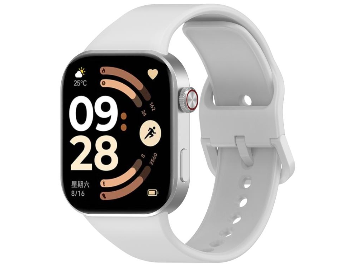 Bracelete Para Xiaomi Band 9 Pro / 8 Pro - Silicone Esportivo - Fecho Reverso Dedicado Cinza Claro