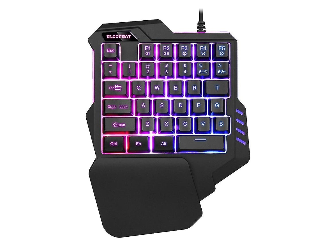 Teclado Gamer para Juegos Mini Teclado multicolor LED Mini Keyboard for  Gaming