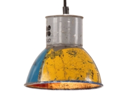 Candeeiro Suspenso Industrial Redondo 25W 17 Cm E27 Multicor VIDAXL