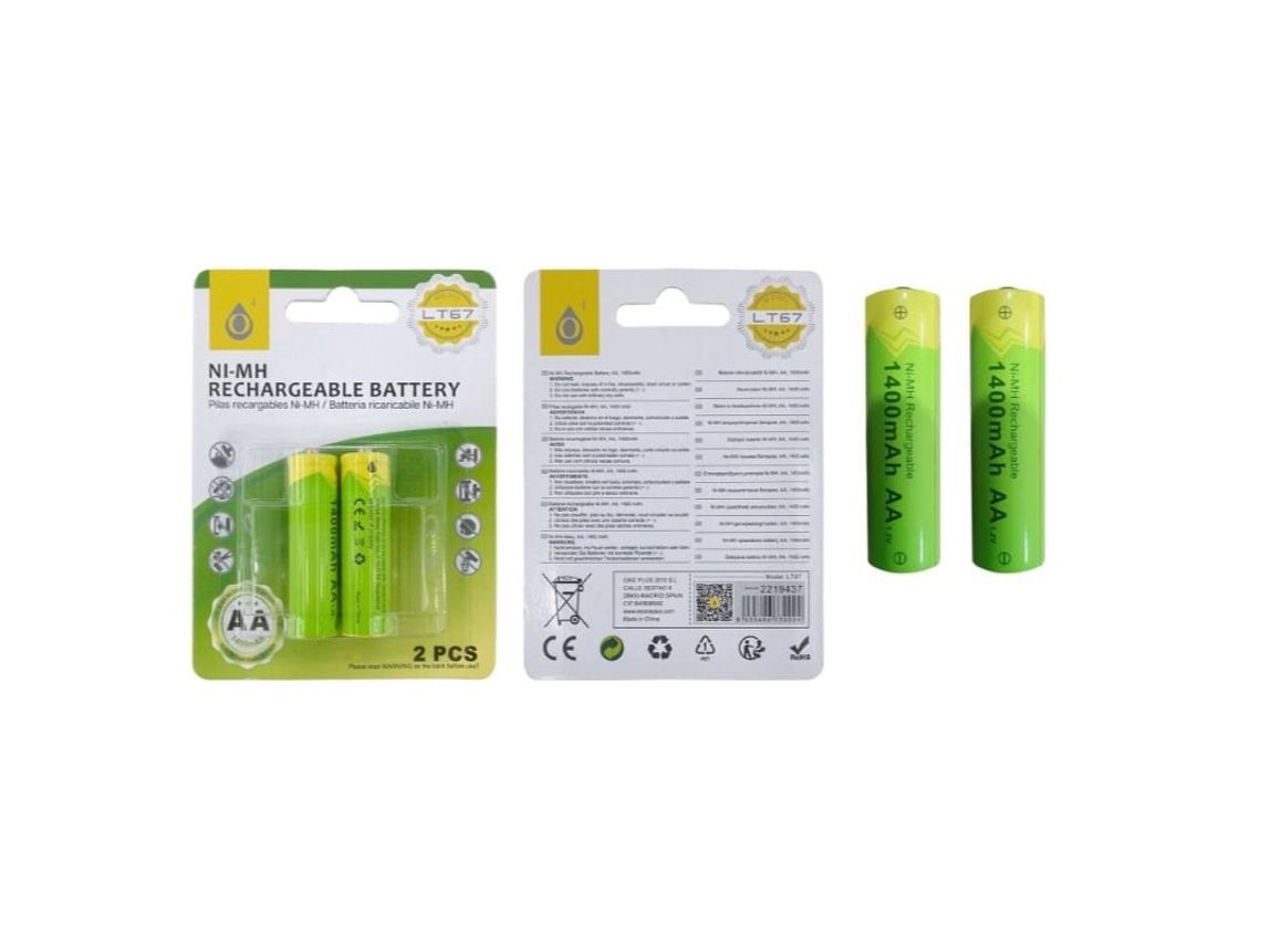 Pilhas Recarregáveis 1400 mAh AA