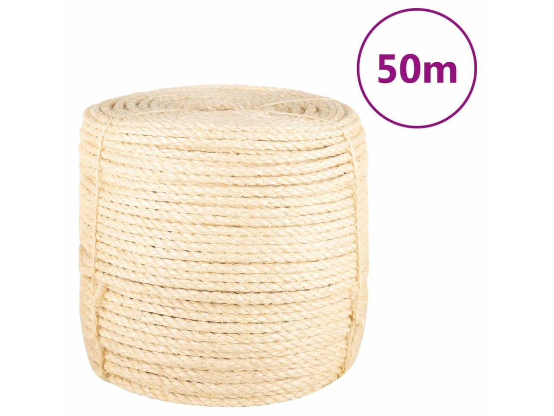 Vidaxl Corda 100% Sisal 8 Mm 50 M