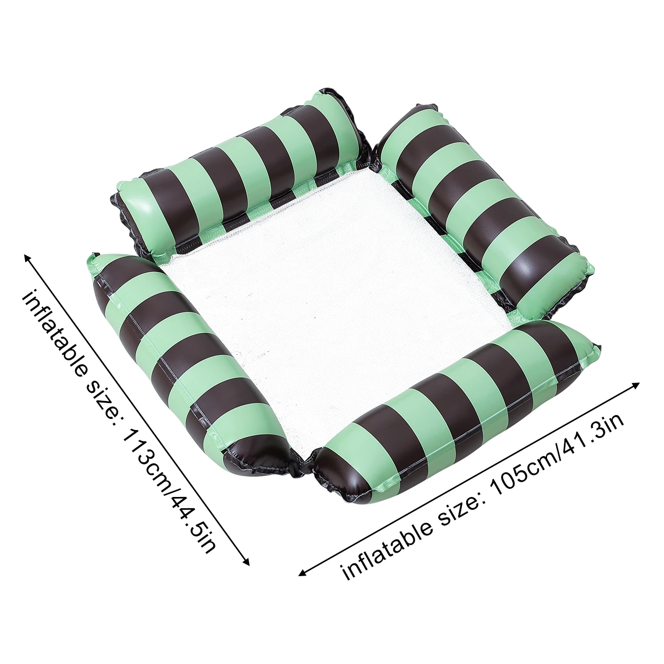 (verde) Colchão Inflável Flutuante Para Piscina Para Adultos, Jangada Flutuante Multifuncional 4 Em 1, Rede Aquática