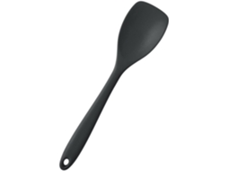 Colher de Silicone Colher de Espátula Alta Resistência Ao Calor Até 680F Utensílio de Borracha Antiaderente Preto