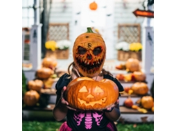 Walshlxq máscara de Calabaza de Latex Espeluznante para Halloween, Disfraz Y Accesorio de Fiesta Terrorífica