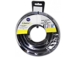 Rolo de Cabo EDM Flexivel 4mm Preto 50mts Livre Halogenos