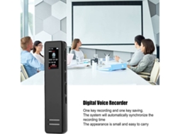 Gravador de Áudio Digital com Tela Colorida Tft / Gravador de Áudio com Redução de Ruído de Alta Definição para Palestras-8Gbpreto