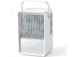 Ventilador De Mesa Pequeno Com Visor Led E Longa Duração Da Bateria.