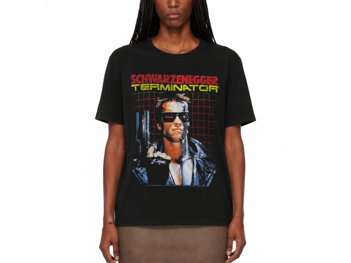 Rockinstone Terminator Grid Black Adult T-shirt Size:m
