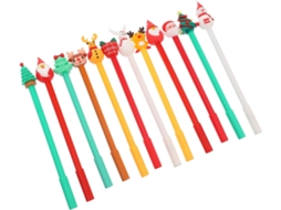Conjunto De 12 Canetas Esferográficas Stobok Com Desenhos Natalinos Em