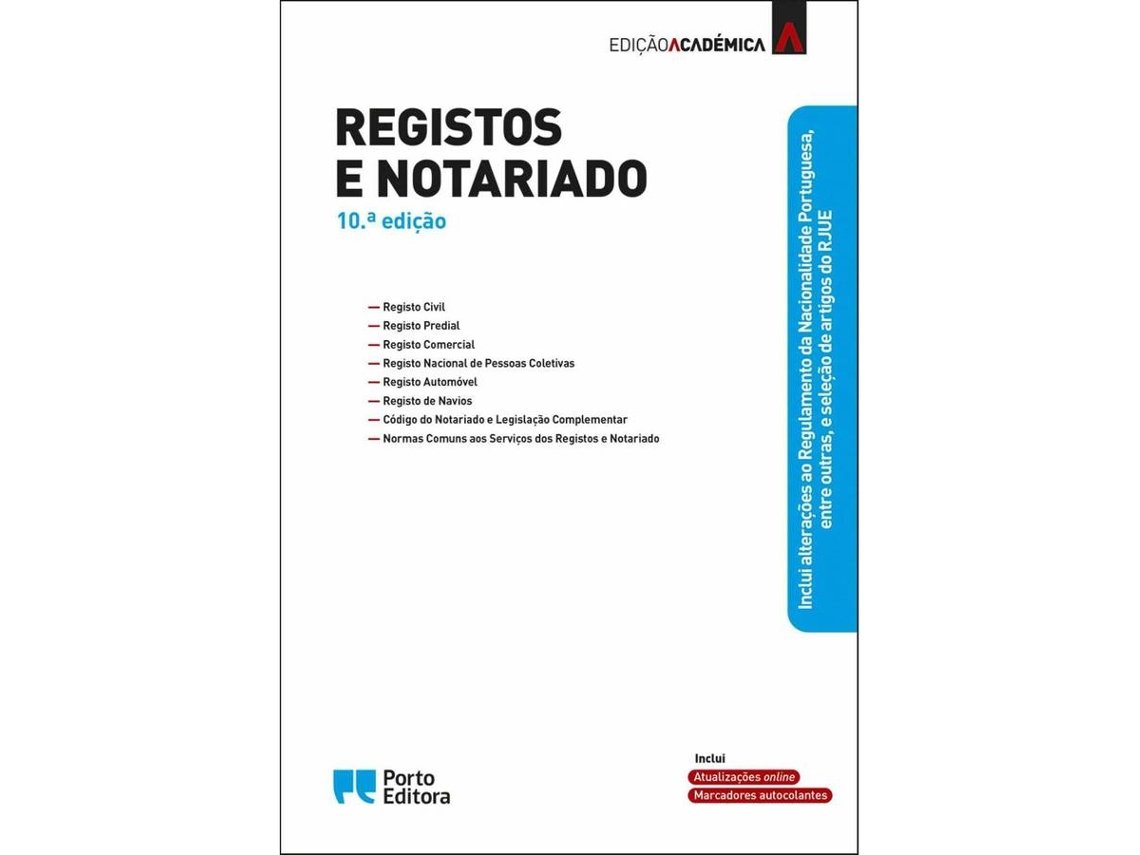 Livro Registos e Notariado - Edição Académica de Isabel Rocha, J. Mario Lascasas (Português)