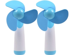 Mini Ventilador Portátil 2 Unidades Espuma Macia (azul)