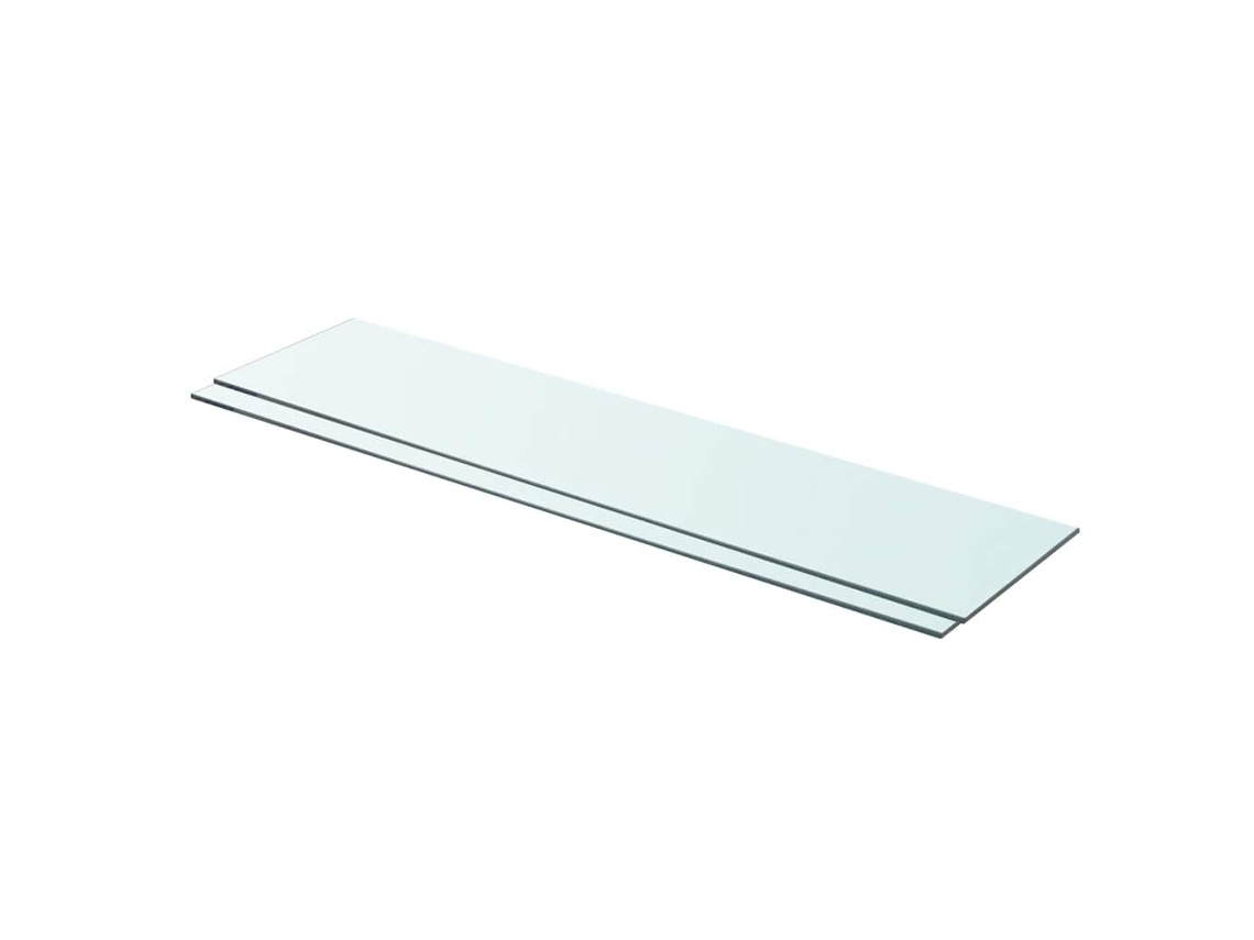 Vidaxl Prateleiras 2 Pcs 90x20 Cm Vidro Transparente