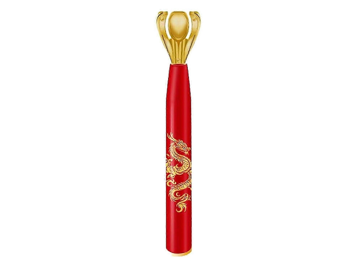 Pente De Barba Com Cabo Vermelho E Dragão Dourado Resistente