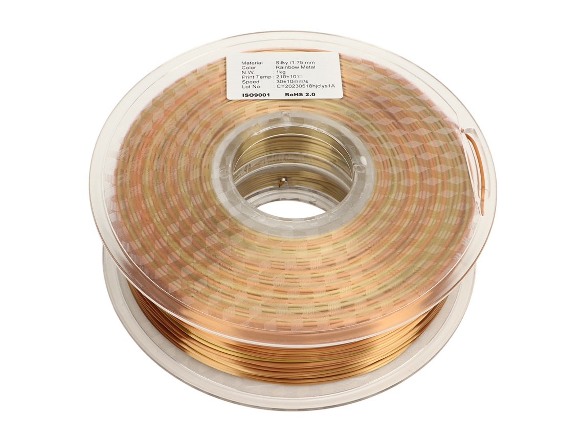 Filamento Pla para Impressora 3d Gradiente Arco íris 1.75mm Enrolado Perfeitamente 1330g