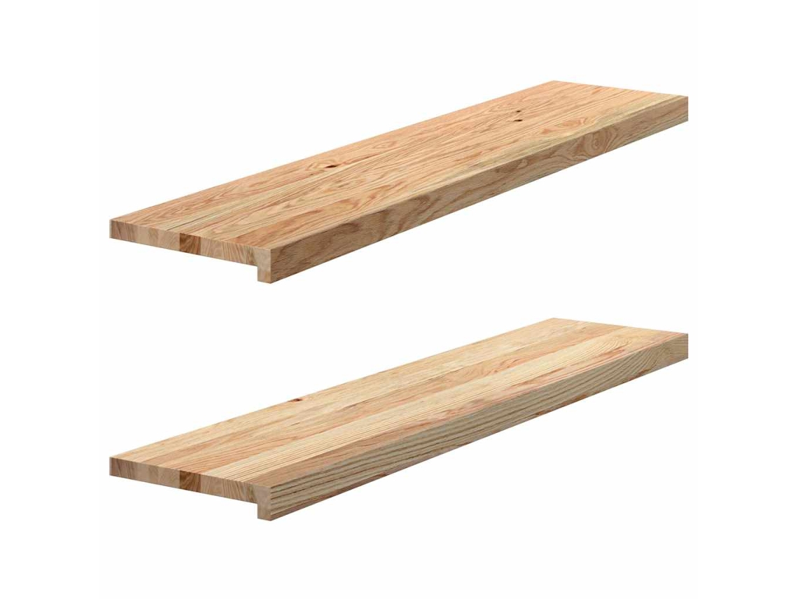 Vidaxl Soleiras Da Janela 2 Pcs 110x25x2cm Carvalho Maciço Não Tratado