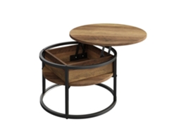 Mesa de Centro Marlo, 57x57cm, Madeira, Preto, VICCO