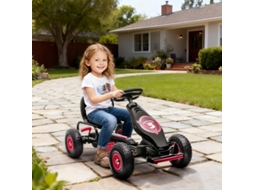 Kart De Pedais Assento Regulável Interior/exterior A Partir Dos 5 Anos Vermelho/preto 121×58×61cm
