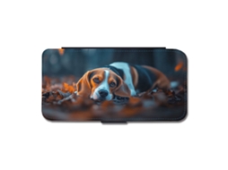 Capa Flip Para Iphone 17 Pro Com Estampa De Beagle