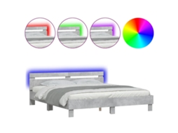Bed Frame, Bed Frames Vidaxl Cinzeto Madeira Processada (200 X 200 Cm)