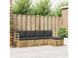 Vidaxl Conjunto De Sofás Para Exterior 5 Unid. Branco E Antracite