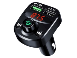 Transmissor FM Estéreo Car MP3 Player 3.1A Dual USB Car Charger Handsfree Bluetooth Car Kit Modulador FM (Preto) ENKERS