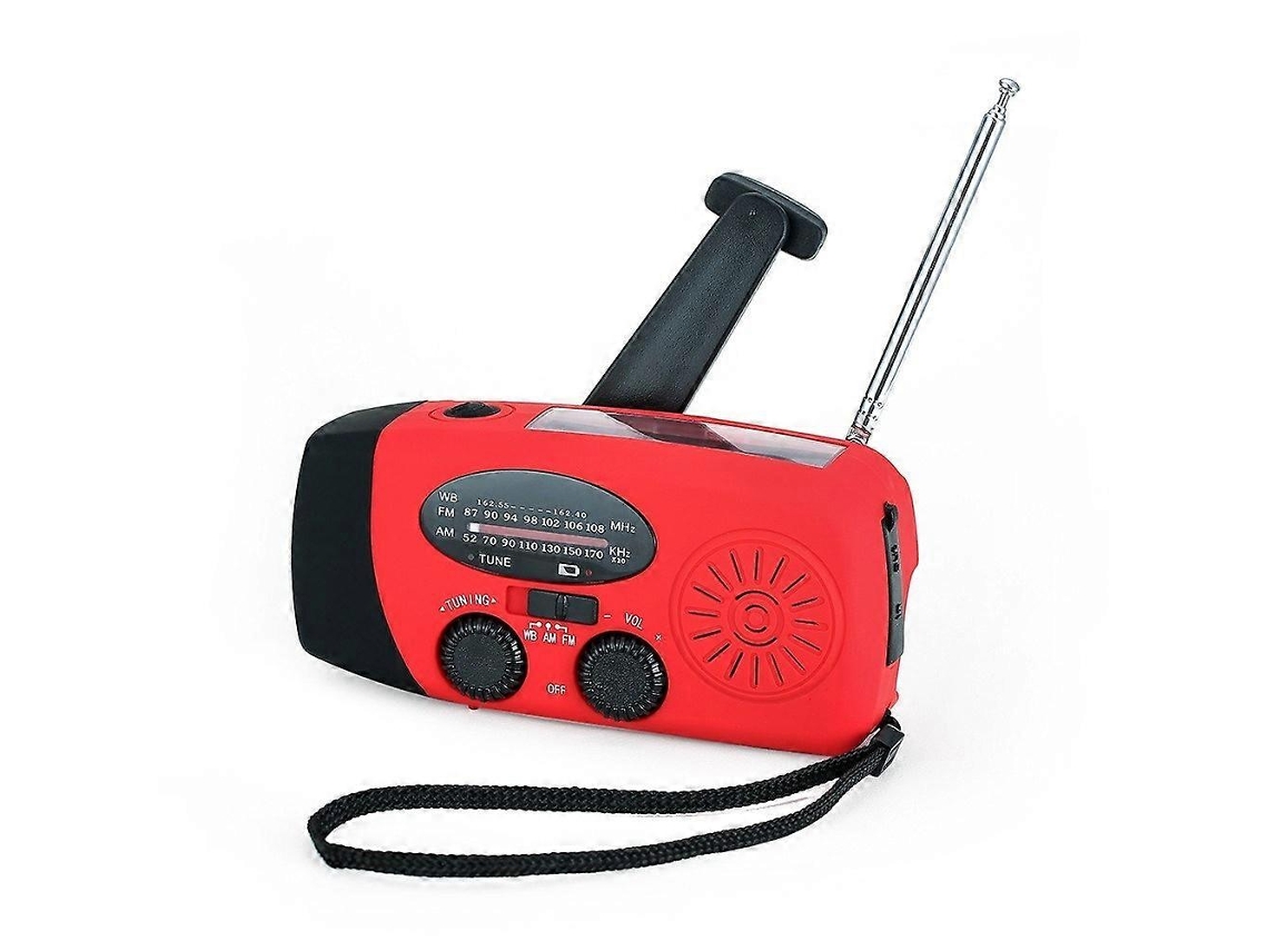 Rádio Portátil Solar Am Fm Com Lanterna E Manivela, Rádio De Previsão Do Tempo Noaa Com Função De Banco De Energia Olysi Shop