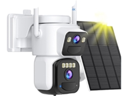 Câmera Solar Wi fi SFUSHOS, 6mp, lente dupla, para exteriores, energia solar