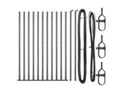 Poste De Cerca 13 Pcs Cinzeto Aço