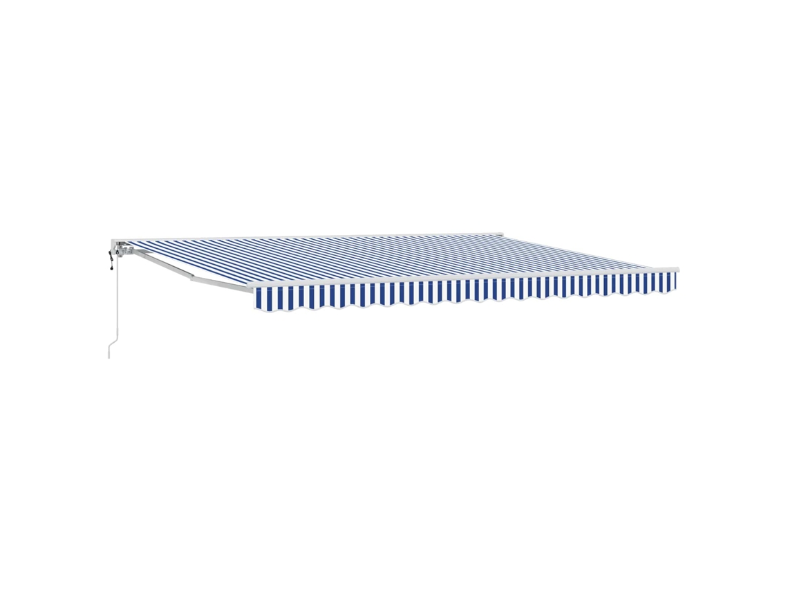 Conjunto 1 Toldo Retrátil Vidaxl Branco Alumínio (4 × 3 M)
