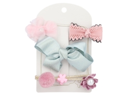 Acessório Capilar Infantil Prendedor E Bandana Floral