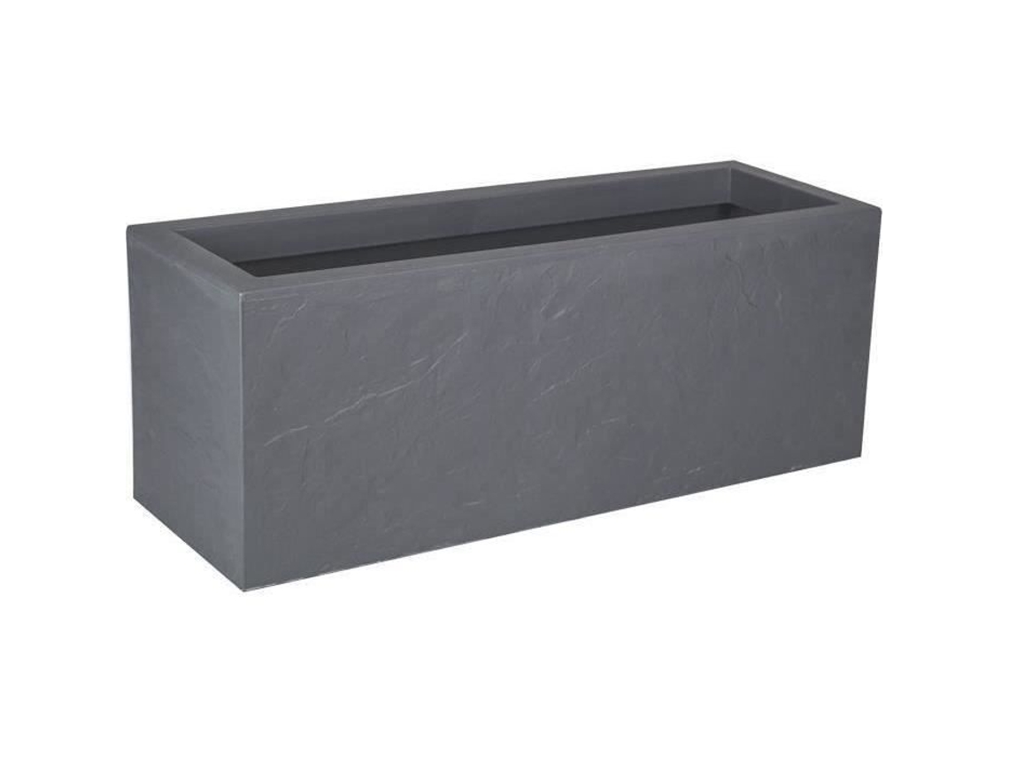 Floreira Volcaniaup 57 L Eda Decoração De Imitação De Pedra Cinza Seixo 79,5 X 29,5 X 29,5 Cm
