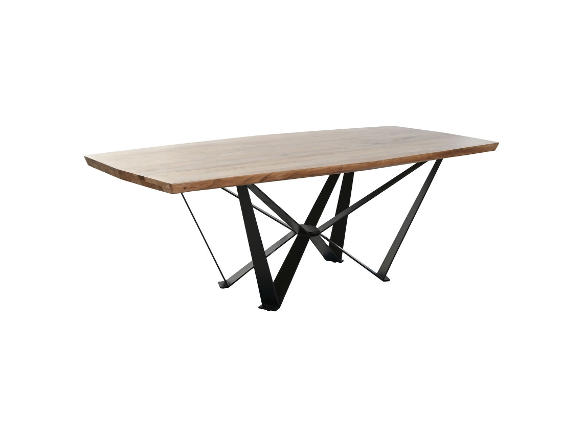 Mesa De Jantar Home Esprit Metal Acácia 220 X 100 X 76 Cm