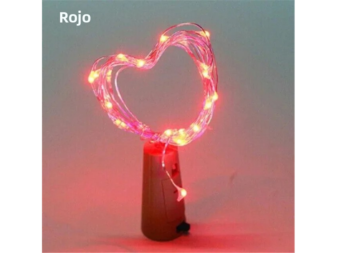 (vermelho) Luminária Led Em Formato De Garrafa Para Bares, Luz De Natal De 2 Metros, Luz De Fada Em Cobre