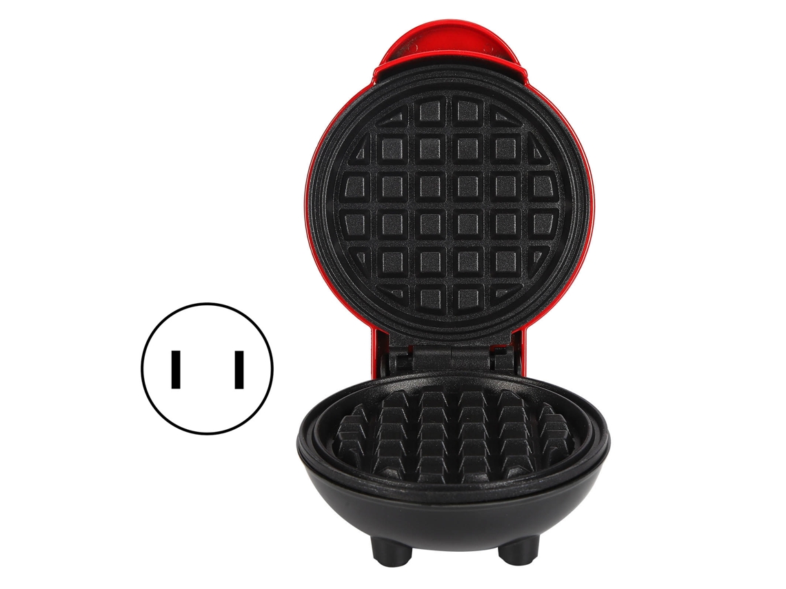 Máquina elétrica de waffles antiaderente duas faces para café da manhã com acesso rápido e design compacto S/MARCA