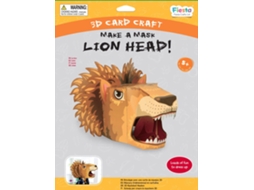 Máscara 3D em Cartão Leão