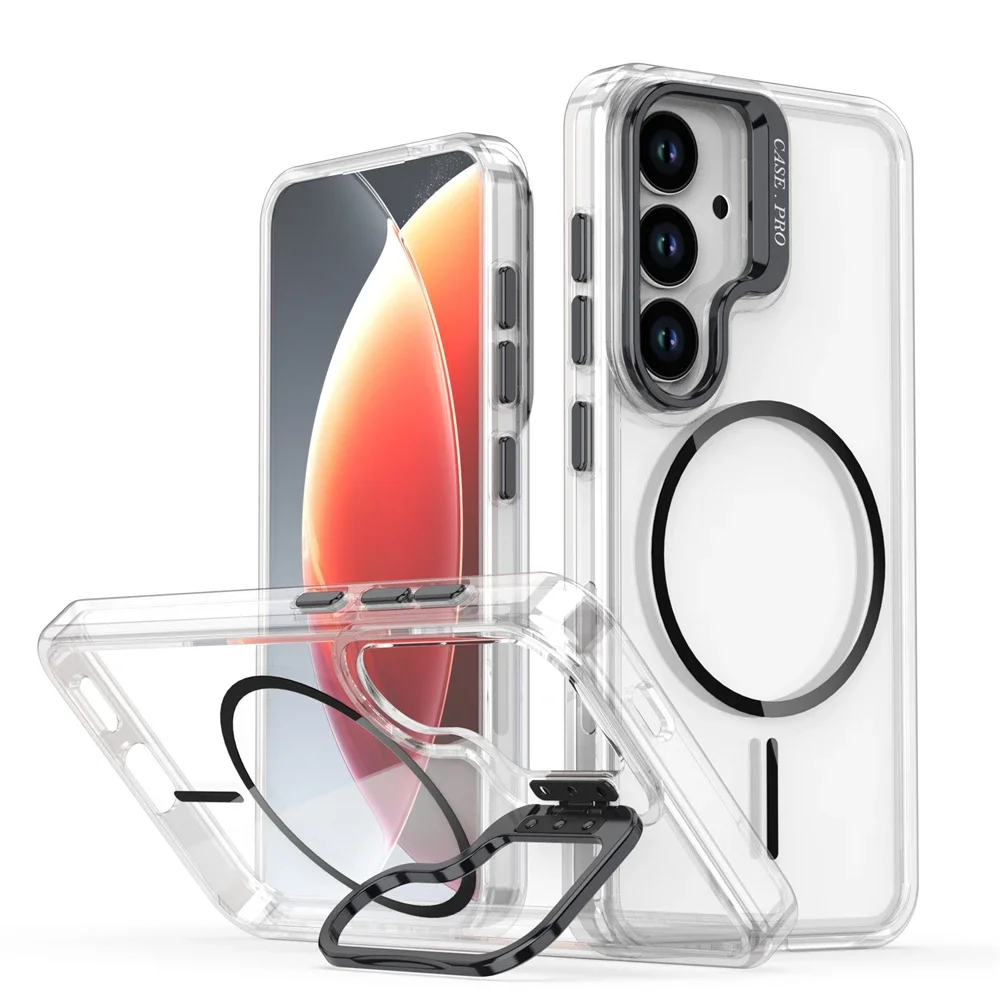 Capa Para Celular Samsung Com Suporte Magnético Para Lente Magsafe (galaxy A06, Preta)